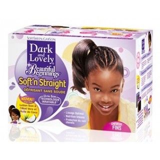 Dark and lovely Beautiful Beginnings KIT Défrisage sans soude cheveux Fins
