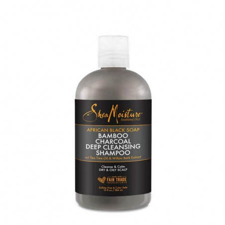 Shea Moisture - African Black Soap Bamboo Charcoal - Deep Cleansing Shampoo