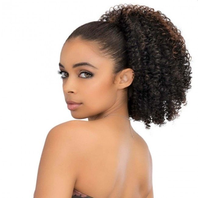 Drawstring Ponytail Kinky Curl 100% human hair