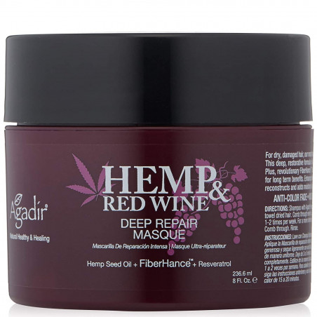 Agadir Red Wine Deep Repair Masque - Masque réparateur cheveux abîmés
