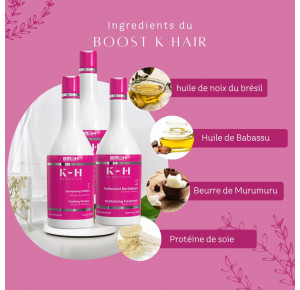 Boost K-Hair kit met Braziliaanse gladmakende verzorging of anti-ageing haarverzorging 1000ml