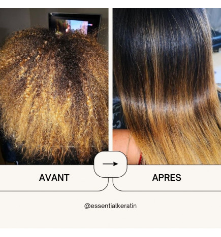 Essential Keratin - Gladmakende Behandeling Afro Haar 1000ml KIT -