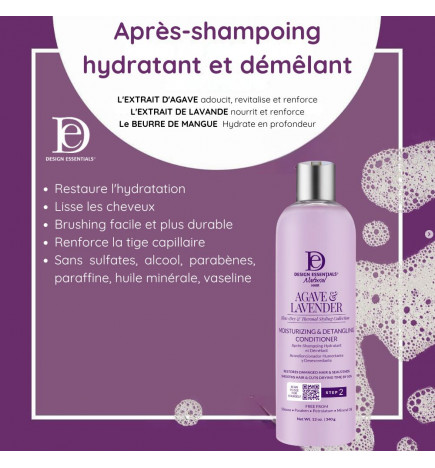 Design Essentials Agave & Lavender Moisturizing & Detangling Conditioner