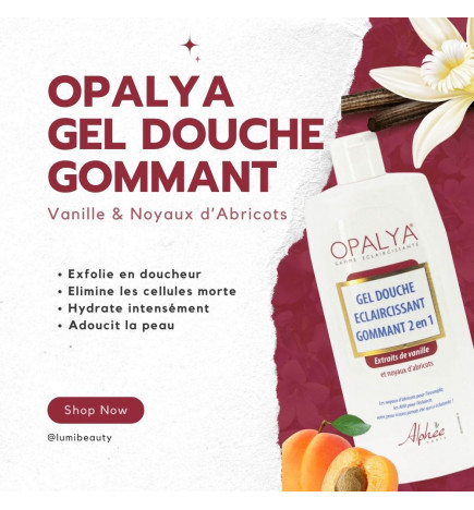 Opalya - Lightening Exfoliating Shower Gel with Vanilla extracts - 250ml