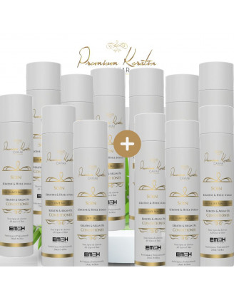 Premium Keratin Caviar Pack 12 Conditionneurs Kératine et huile d'A...