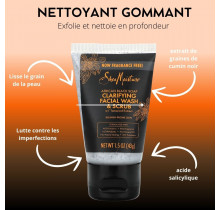 Shea Moisture African Black Soap Clarifying Facial Wash & Scrub