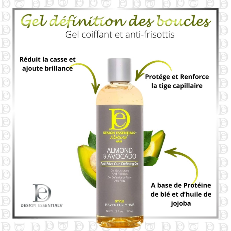 Design Essentials Almond Avocado Anti-frizz Curl Defining Gel - Gel zur Lockendefinition und Anti-Frizz