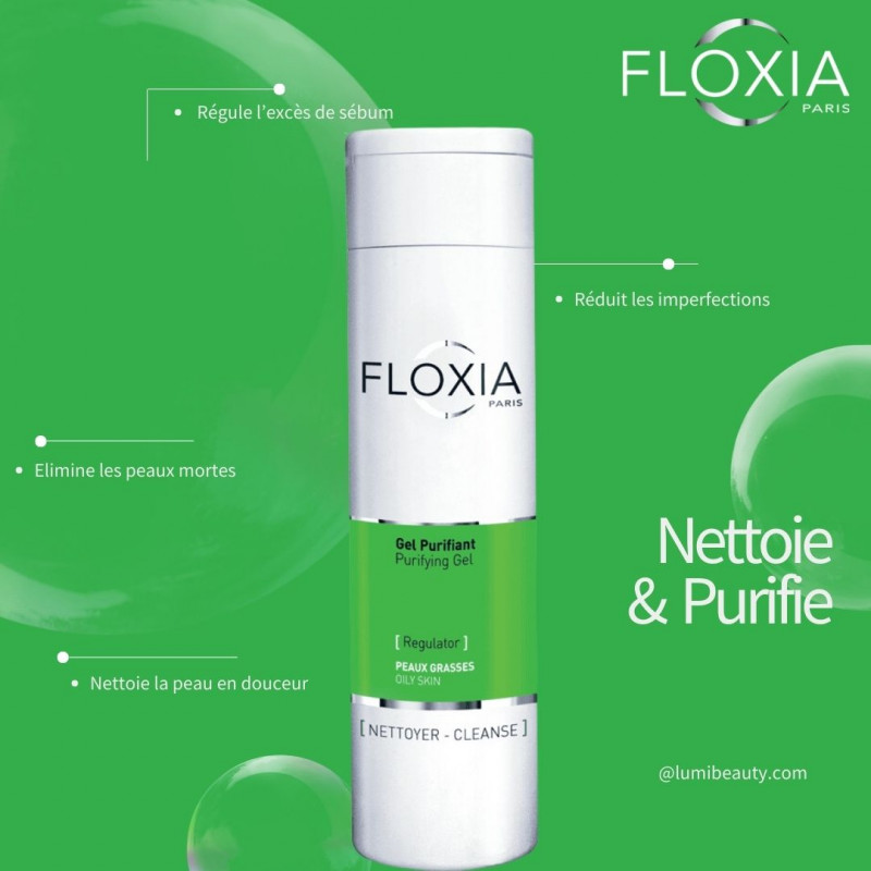 Floxia gel nettoyant purifiant peaux grasses