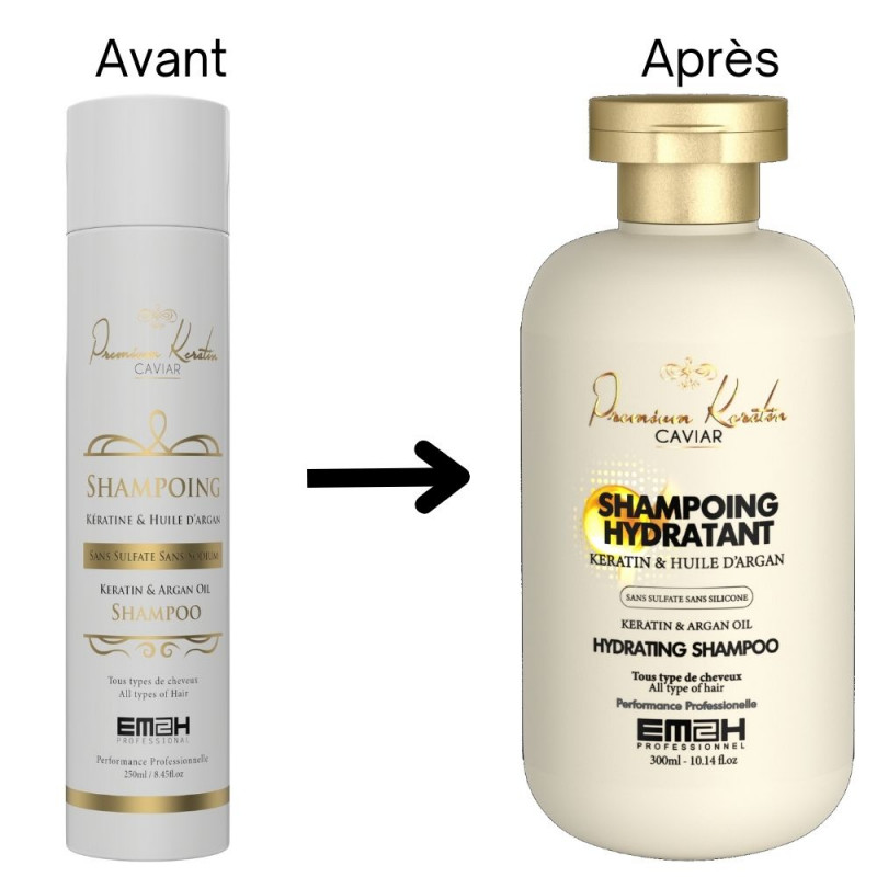 Premium Keratin Caviar Hydrating Shampoo sulfate free | Hydraterende shampoo zonder sulfaten |300ml