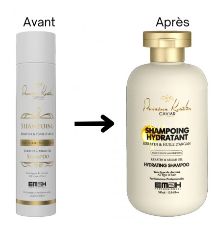 Premium Keratin Caviar Hydrating Shampoo sulfate free | 300ml
