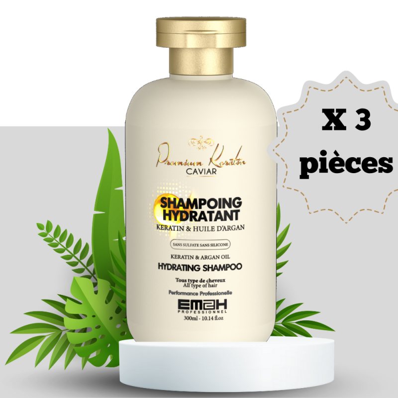 Premium Keratin Caviar - Pack de 3 Shampoings sans sulfates Premium Keratin Caviar - Pack de 3 Shampoings sans sulfates