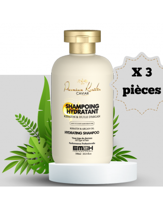 Premium Keratin Caviar pack de 3 Shampoing sans sulfates