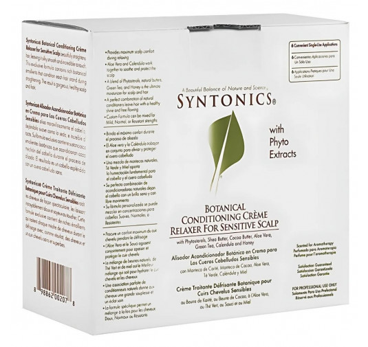 Pack de 6 défrisants Botanical Conditioning Creme Relaxer Syntonics