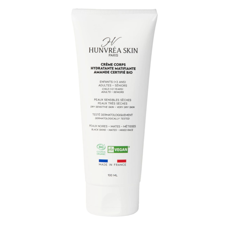 Hunvréa Skin - Crème Corps  Hydratante Matifiante Amandel BIO 100ml