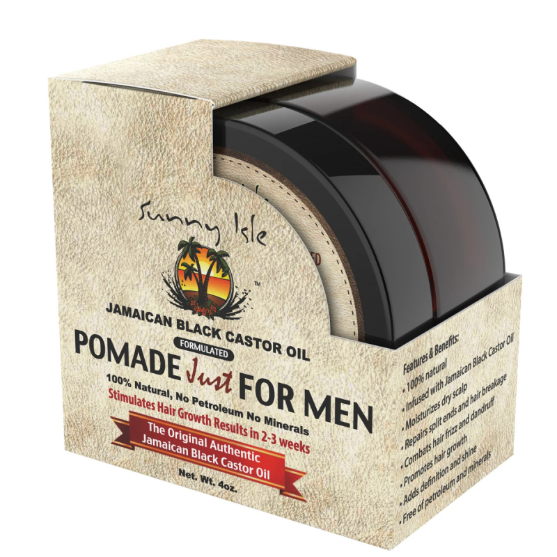 Sunny Isle Pommade Homme – Huile de Ricin Noire Jamaïcaine 113 g