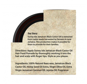Sunny Isle Pommade Homme – Huile de Ricin Noire Jamaïcaine 113 g