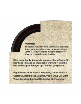 Sunny Isle Pommade Homme – Huile de Ricin Noire Jamaïcaine 113 g