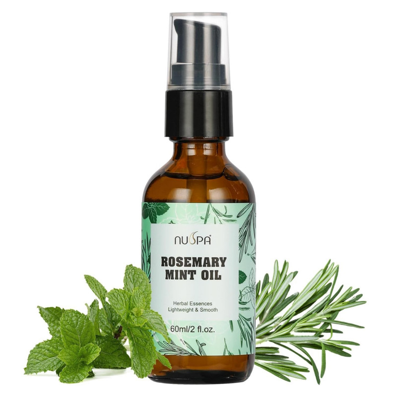NuSpa Rosemary Mint Oil – Huile capillaire romarin & menthe pour cheveux forts et cuir chevelu sain NuSpa Rosemary Mint Oil – Huile capillaire romarin & menthe pour cheveux forts et cuir chevelu sain