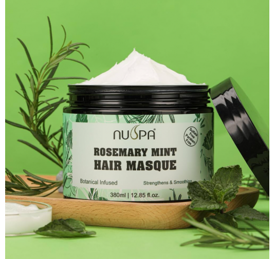 Nuspa Rosemary Mint Hair Masque – Masque capillaire réparateur et revitalisant