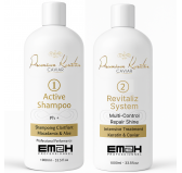 Premium Keratin Caviar Kit  de lissage brésilien (Activ Shampoo et Revitaliz System) - 1000ml