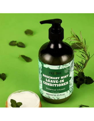 Nuspa Rosemary Mint Leave-in Conditioner – Soin fortifiant sans rinçage 480ml