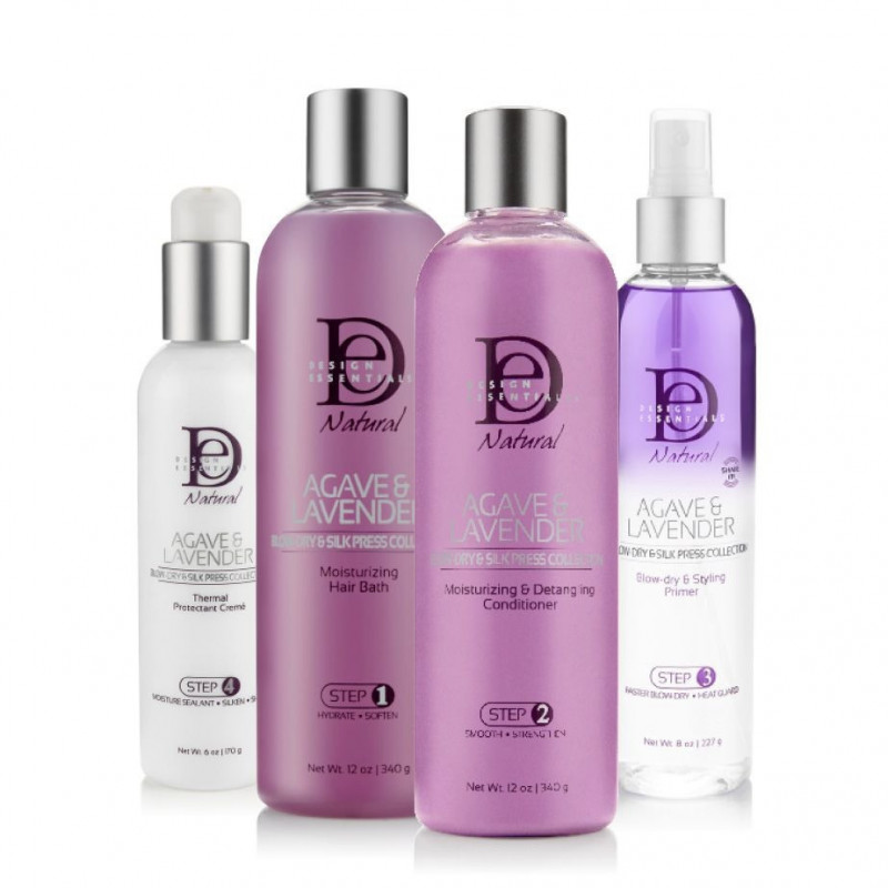 Design Essentials Agave & Lavender | Routine Hydratation & Brushing Cheveux Secs