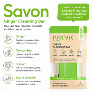 Savon nettoyant visage au gingembre | IYKIK by Makari